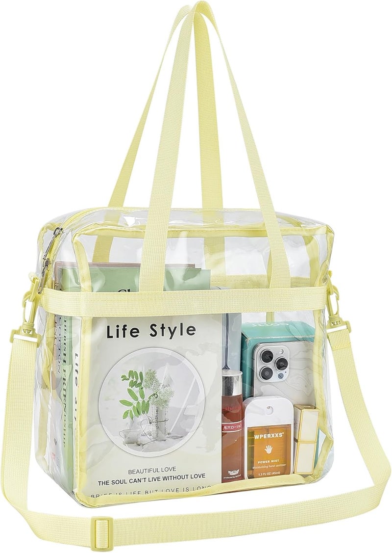 USPECLARE Clear Tote Bag for Stadium Events, 12x6x12 Transparent Stadium Bag for Work, Sports Games,Gym，Concerts - Image 4